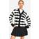 boohoo Womens Stripe Oversized Knitted Cardigan - Mono