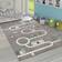 Paco Home Kinderteppich Kinderzimmer Modern Lernteppich 120 cm Grau
