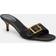 Coach Margot Sandal In Signature Jacquard High Women's Heels - Black