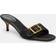 Coach Margot Sandal In Signature Jacquard High Women's Heels - Black