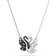 Swarovski Halsband Swan - Silver/Svart