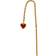 Stine A Dangling Love Heart Örhänge - Burgundy