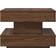 vidaXL 360 Grader Drejeligt 50 x 50 x 34,5 cm Brun Egetræ Sofabord 50x50cm