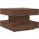vidaXL 360 Grader Drejeligt 50 x 50 x 34,5 cm Brun Egetræ Sofabord 50x50cm