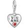 Thomas Sabo You And Me Heart Charm - Silver
