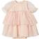 Lil'Atelier Baby Girls Tulle Layered Short Sleeve Body Dress - Peach Blush