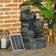 OutSunny Garden Fountain With LED Light Dark Grey
