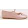 Monsoon Kids' Bow Strap Patent Ballerina Flat Shoes - Pink