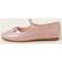 Monsoon Kids' Bow Strap Patent Ballerina Flat Shoes - Pink