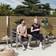 OutSunny All-Weather Garden Loveseat with Removable Cushions Charcoal Grey Outdoor Sofa