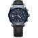 Victorinox Swiss Army Herren Chronograph Blue Dial Black Leather Strap Men's Watch 242047