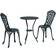 vidaXL 3 Piece Garden Green Cast Aluminium Bistro Set, 1 Table incl. 2 Chairs
