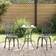 vidaXL 3-Piece Garden in Black Cast Aluminum Bistro Set, 1 Table incl. 2 Chairs