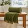 Dunelm Brushed Boucle Throw Blanket - Olive Blankets Green (180x130cm)
