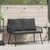 vidaXL Sort 114x64x78 cm Poly Rattan Havebænk
