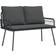 vidaXL Sort 114x64x78 cm Poly Rattan Havebænk