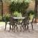 vidaXL 7 Piece Garden Bronze Cast Aluminium Patio Dining Set, 1 Table incl. 6 Chairs