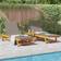 vidaXL Sun Loungers 2 Pcs with Wheels and Cushion Solid Wood Acacia