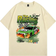 Shein Round Neck Race Car And Letters Print Short Sleeve TShirt For Summer