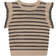 Shein Crochet Knit Striped Sweater Vest - Nutmeg Color