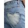 Miss Selfridge Jeans med lige ben og hjertelommer slidt vask-Blå