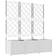 vidaXL Garden Planter with Trellis 3 pcs 120x40x143 cm White