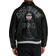 Avirex Men's Icon Logo Leather Bomber Jacket JET BLACK 2X-Large