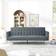 Indoor Living Olivia 3 Seater Velvet Bed One Size Sofa 194cm 3 Seater