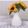 Shein Imitation Ceramic Plastic White Small Flower Vase 17cm