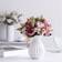 Shein Imitation Ceramic Plastic White Small Flower Vase 17cm