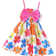 Shein Young Girl Summer Sweet And Cute Flower Print Spaghetti Strap Dress With Big Bowknot And Holiday Style