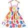 Shein Young Girl Summer Sweet And Cute Flower Print Spaghetti Strap Dress With Big Bowknot And Holiday Style