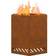 vidaXL Smokeless Fire Pit Hexagonal 48x48x51 cm Weathering Steel