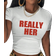 Shein Letter Graphic Crop Tee For Summer