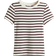 H&M Ribbed T-shirt - Cream/Burgundy Striped