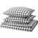 IKEA Bettwäsche-Set 3-teilig Bettbezug Weiß, Grau (220x240cm)
