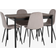 Ellos Spisegruppe Gilda Med Bord 120 x 80 cm 4 Stole Brun Bordgruppe 120x80cm