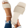 Shein Summer Women Flat Sandals Of Pure White Woven Pattern Matched With Flat Slippers Sexy Party Beach Shoes
