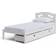 Argos Home Mia Single Bed Frame with 2 Drawers - White 96.3x195.3cm
