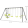 OutSunny Garden Swing Set with Double Swings