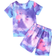 Shein Summer Young Girls Casual ColorBlock Short Sleeve TShirt Shorts pcsSet