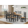Mercers Furniture Corona Charcoal Large Extending Table and 6 Chairs Dining Set