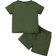 Shein Baby Boys Handsome English Printed Short Sleeve Top And Shorts Set Summer