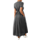 Shein Womens Solid Color Crew Neck Twist Pocket Casual Short Sleeve Dress