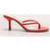 PrettyLittleThing Burnt Orange PU Round Toe Thong Mid Heel Mules