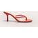 PrettyLittleThing Burnt Orange PU Round Toe Thong Mid Heel Mules
