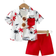 Shein Baby Boy Casual Coconut Tree Print Short Sleeve Shirt And Shorts Set Suitable For Holiday Summer