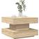 vidaXL 360 Grader Drejeligt 50 x 50 x 34,5 cm Sonoma-Eg Sofabord