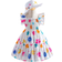 Shein Young Girl Mexican Childrens Day Sleeveless Colorful Dopamine Pink Allover Print Midi Dress Summer
