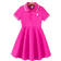 Shein Young Girls Heart Print Polo Collar Dress